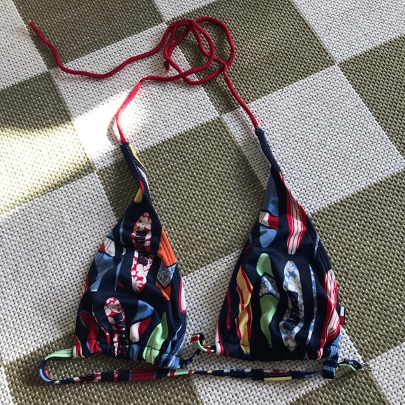 Vintage 2000’s Hilfiger Y2K Surfboard Print String Bikini Top - Picture 8 of 8